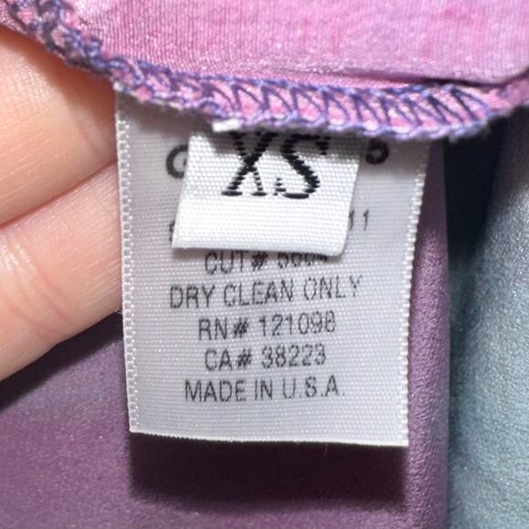 Gypsy 05 Y2K Silk Aqua Purple Tie Dye Strapless Tube Maxi Dress Size XS - Picture 5 of 14